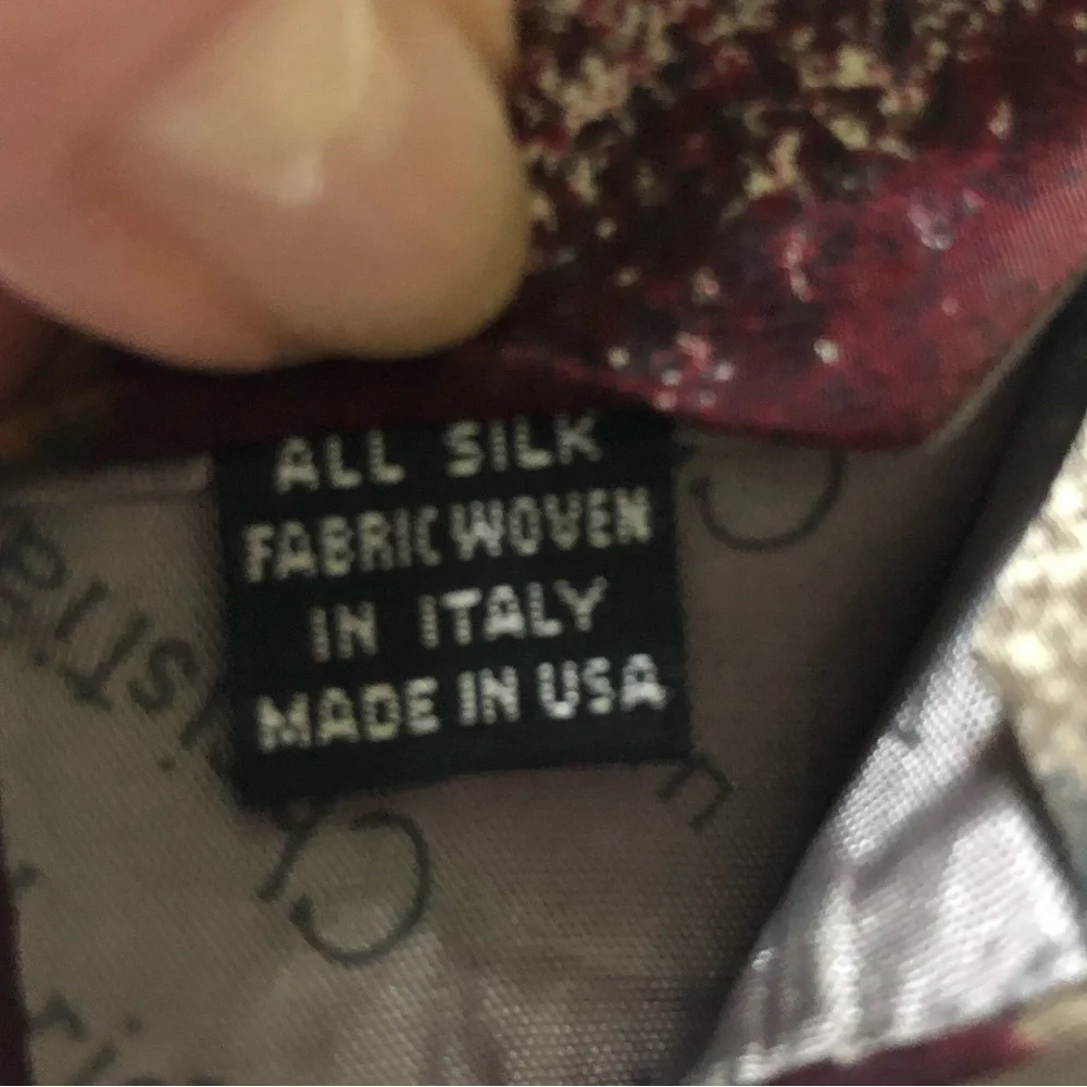 Christian Dior Vintage Abstract Silk Tie - Woven in Italy - Made in USA